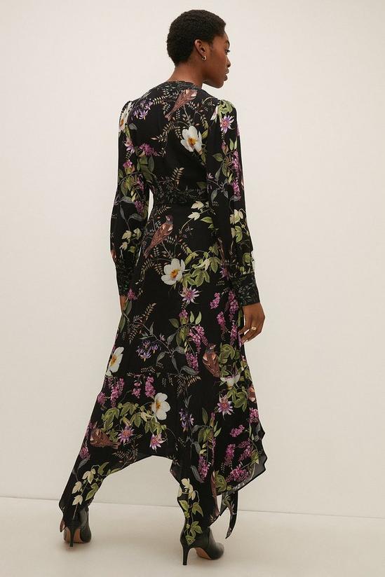Oasis RHS Mixed Floral Print Hanky Hem Dress 4