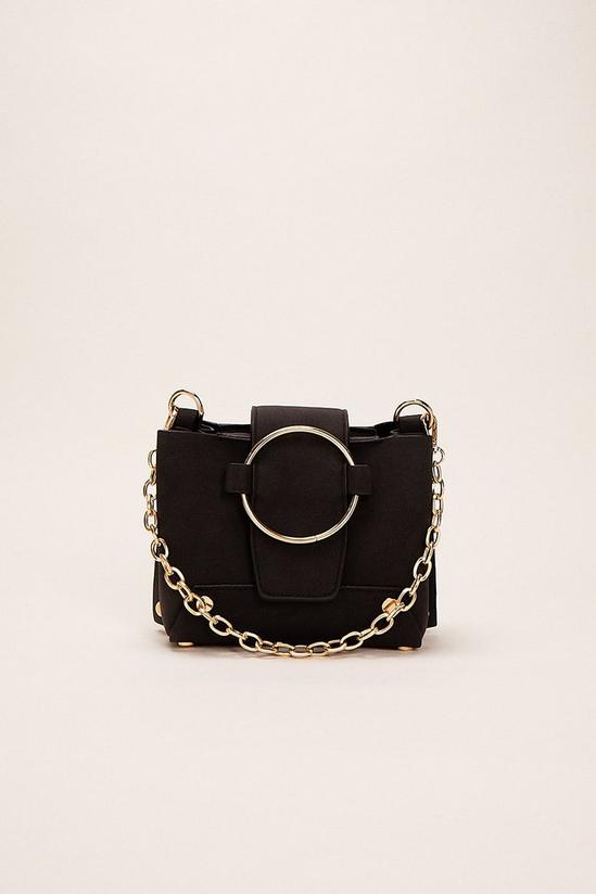 Oasis Double Chain Textured Circle Cross Body Bag 1