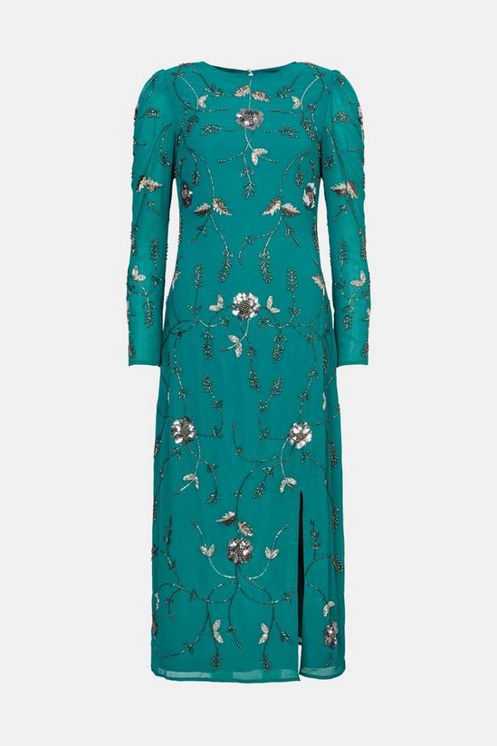 Oasis Premium Sequin Floral Occasion Maxi Dress 4