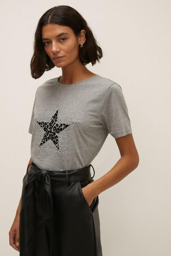 Oasis Flocked Animal Star Hotfix T-shirt 2