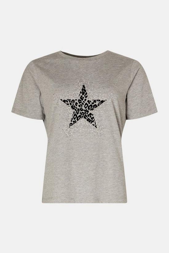 Oasis Flocked Animal Star Hotfix T-shirt 4