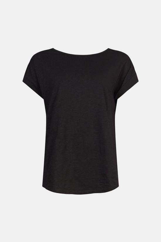 Oasis Essential Roll Sleeve Longline Slub T-shirt 4