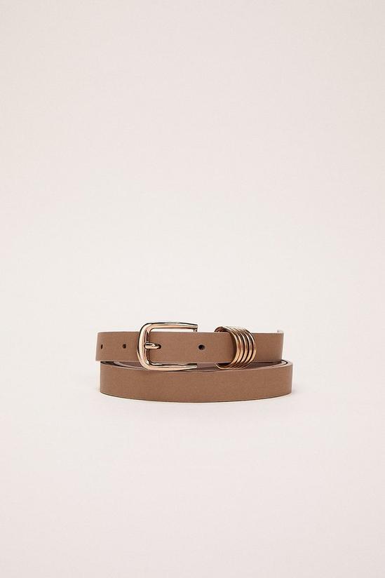 Oasis Ring Detail Skinny Belt 1