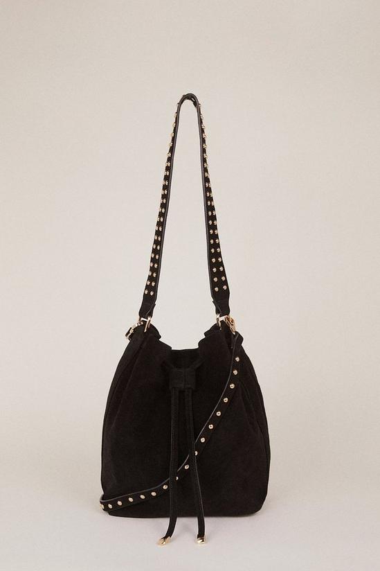 Oasis Suede Studded Bucket Bag 1