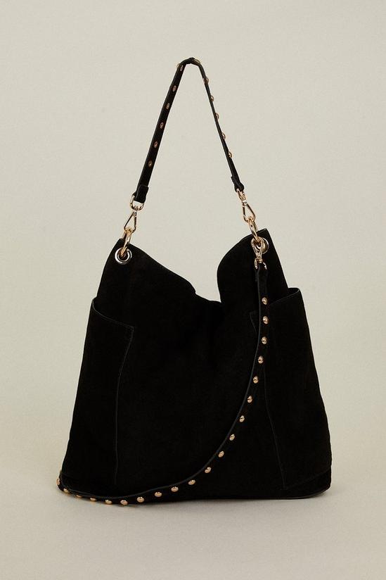 Oasis Suede Studded Slouch Bag 1