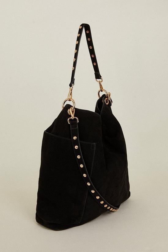 Oasis Suede Studded Slouch Bag 3