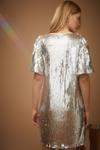 Oasis Petite Silver Sequin Tee Shirt Dress thumbnail 3