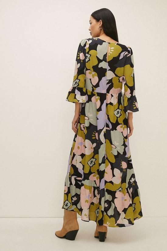 Oasis Graphic Floral Printed Midi Smock Dress 3