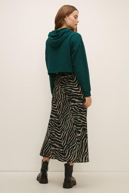 Oasis Zebra Printed Bias Cut Skirt 3