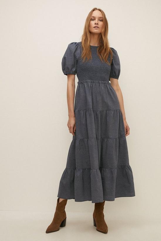 Oasis Shirred Midi Dress 2