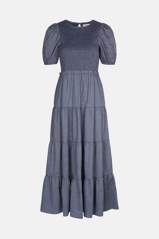 Oasis Shirred Midi Dress 4