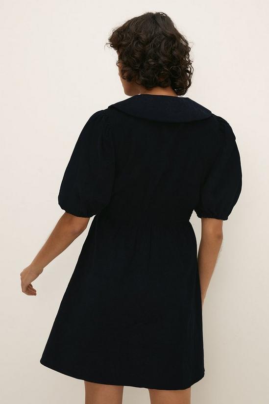 Oasis Cord Collar Detail Mini Dress 3