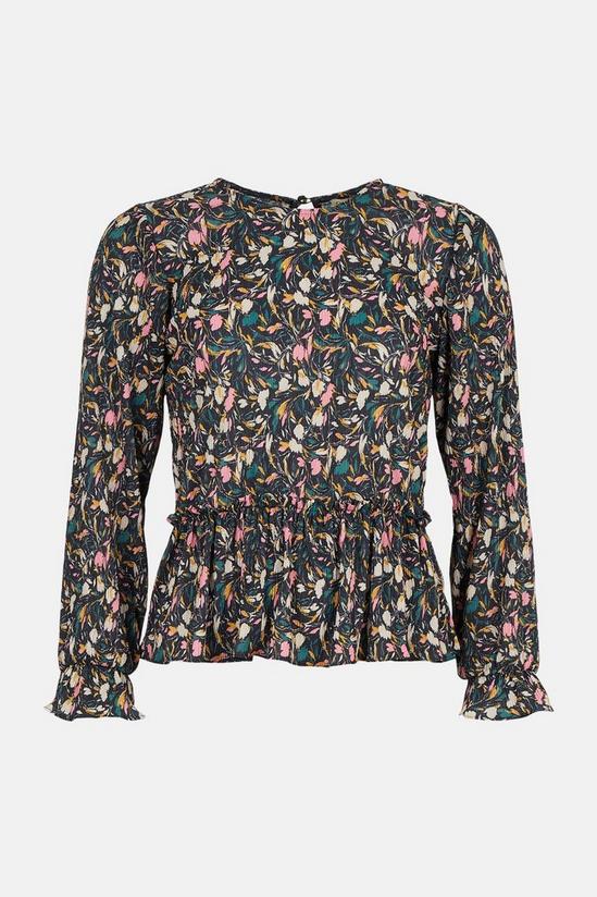 Oasis Pleated Frill Cuff Floral Blouse 4