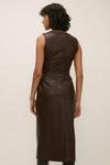 Oasis Faux Leather Ruched Midi Dress thumbnail 3