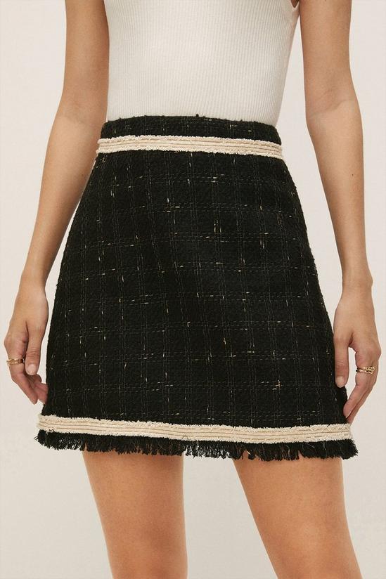 Oasis Gold Shimmer Tweed A Line Skirt 1