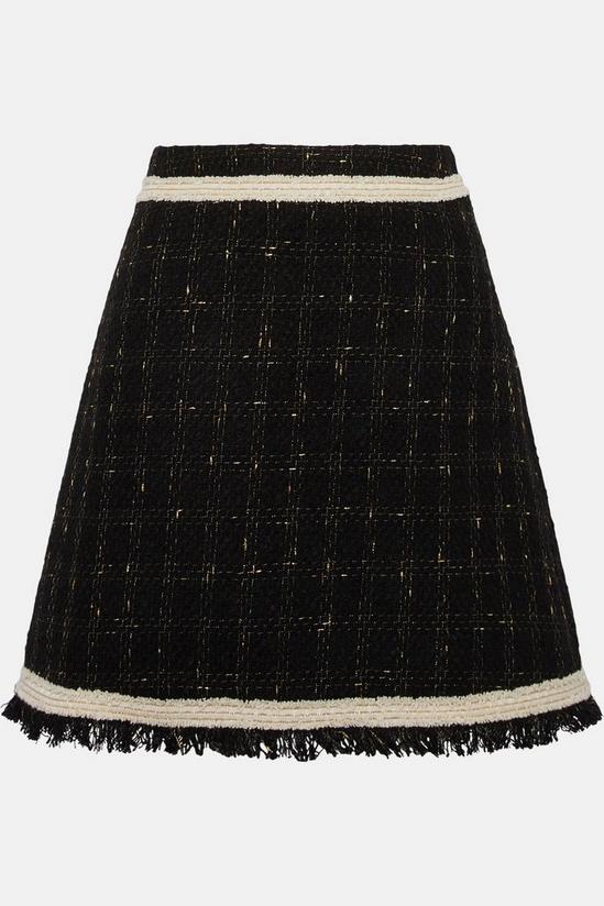 Oasis Gold Shimmer Tweed A Line Skirt 4