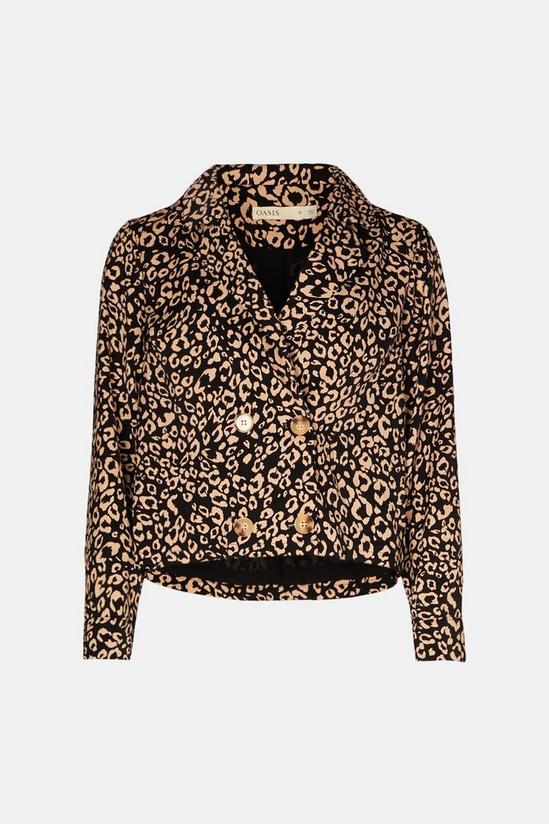 Oasis Mono Animal Printed Double Breasted Shirt 4