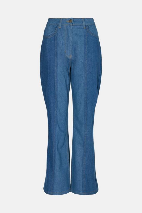 Oasis Two Tone Flared Jean 4