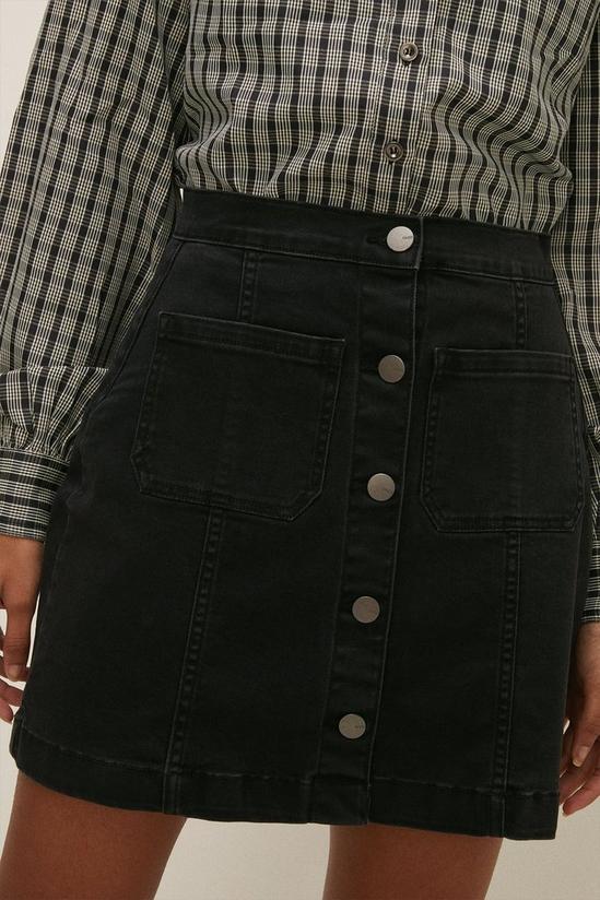 Oasis Stretch Button Through Pocket Skirt 2