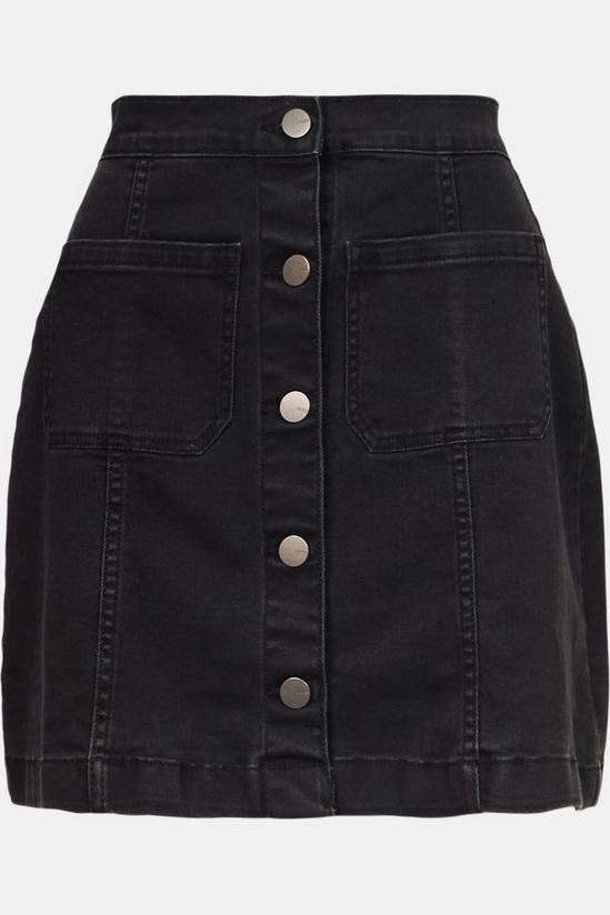 Oasis Stretch Button Through Pocket Skirt 4