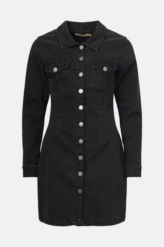 Oasis Button Through Stretch Denim Dress 4