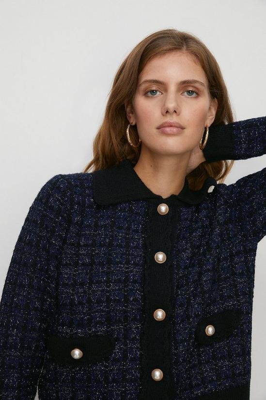 Oasis Tweed Stitch Knitted Jacket 2