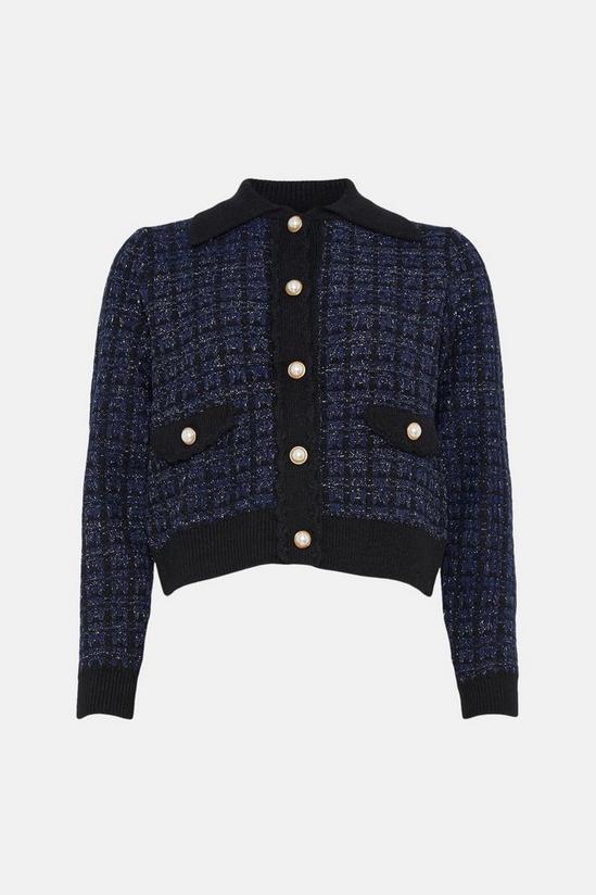 Oasis Tweed Stitch Knitted Jacket 4