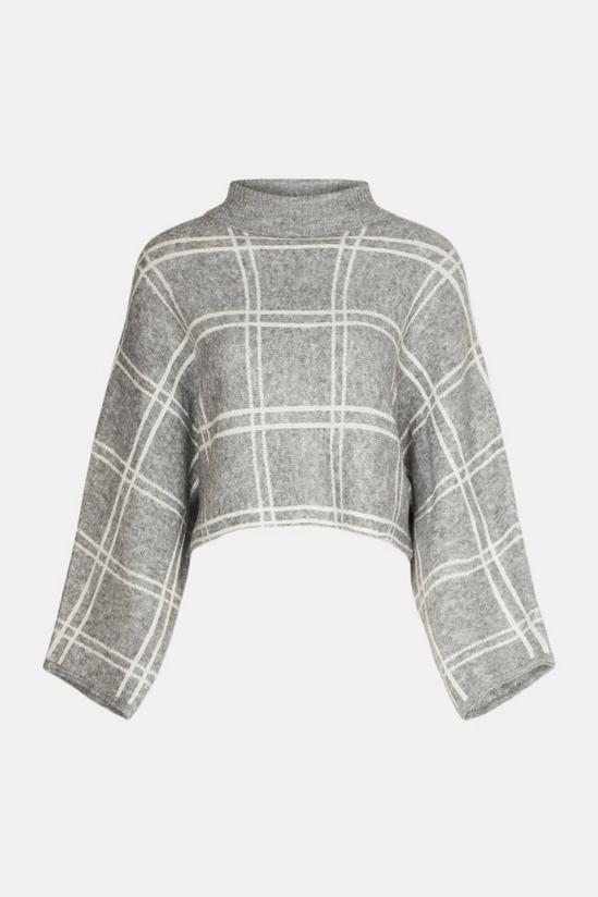 Oasis Roll Neck Check Jumper 4