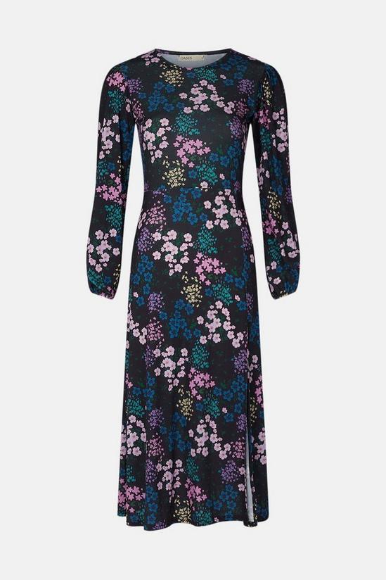 Oasis Slinky Jersey Floral Split Midi Dress 4