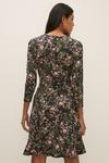 Oasis Slinky Jersey Floral Wrap Ruched Mini Dress thumbnail 3