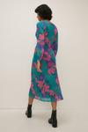 Oasis Petite Floral Mesh Cuffed Midi Dress thumbnail 3
