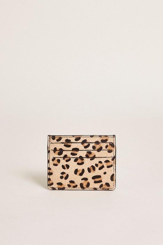 Oasis Leather Leopard Print Card Holder 1