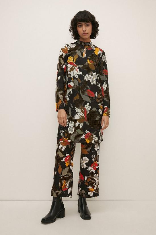Oasis 70's Printed Coord Straight Leg Trouser 2