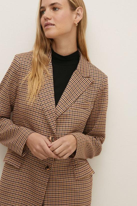 Oasis Single Breasted Check Blazer 2