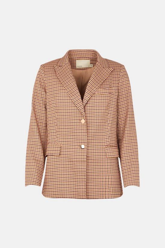 Oasis Single Breasted Check Blazer 4