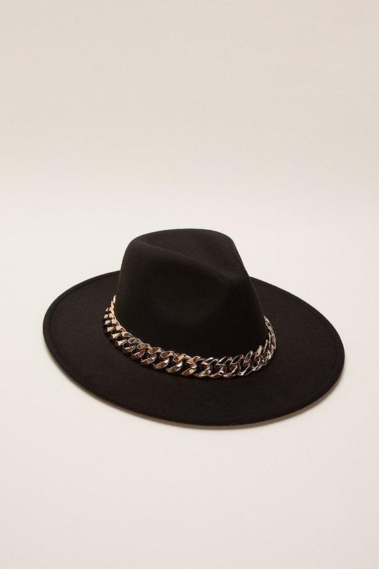 Oasis Chunky Chain Trimmed Fedora 1