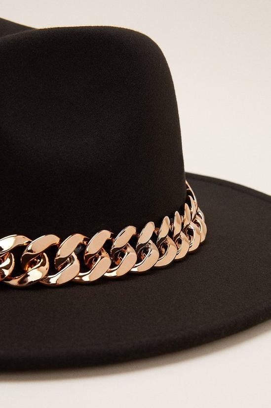 Oasis Chunky Chain Trimmed Fedora 2