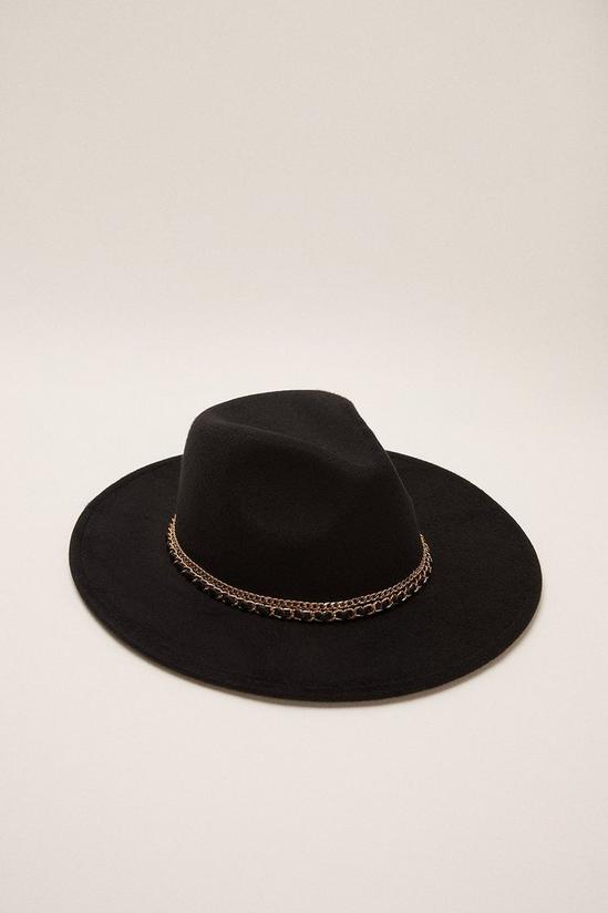 Oasis Double Chain Trimmed Fedora 1