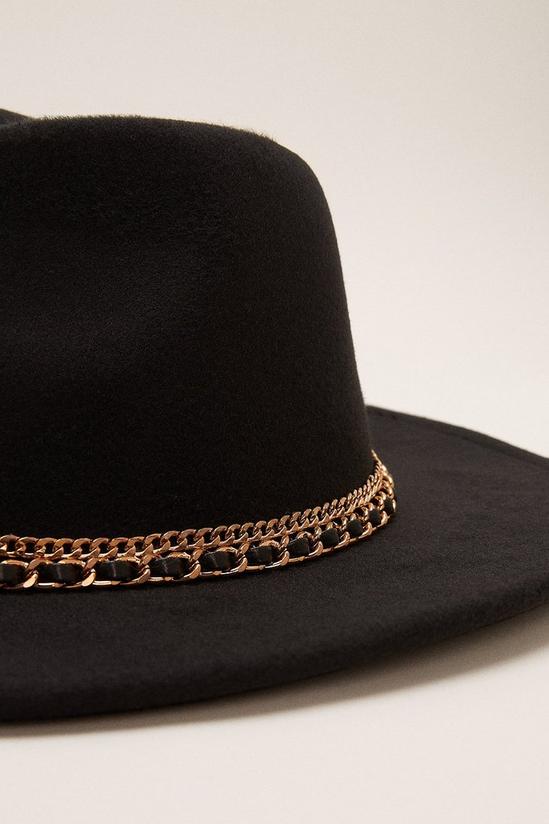Oasis Double Chain Trimmed Fedora 2