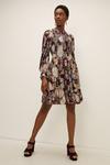 Oasis RHS Metallic Berry Floral Shirred Dress thumbnail 2