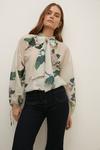 Oasis RHS Floral Print Pussybow Blouse thumbnail 1