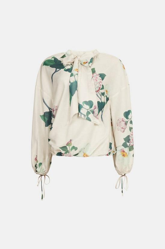 Oasis RHS Floral Print Pussybow Blouse 4