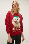Oasis Feliz Navidog Christmas Dog Sweatshirt thumbnail 1