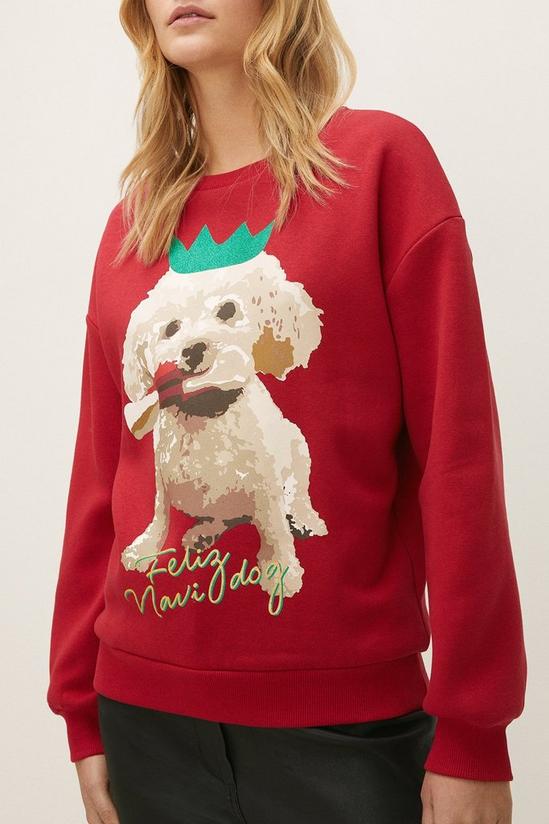 Oasis Feliz Navidog Christmas Dog Sweatshirt 2