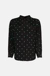 Oasis Printed Ruched Detail Long Sleeve Shirt thumbnail 4