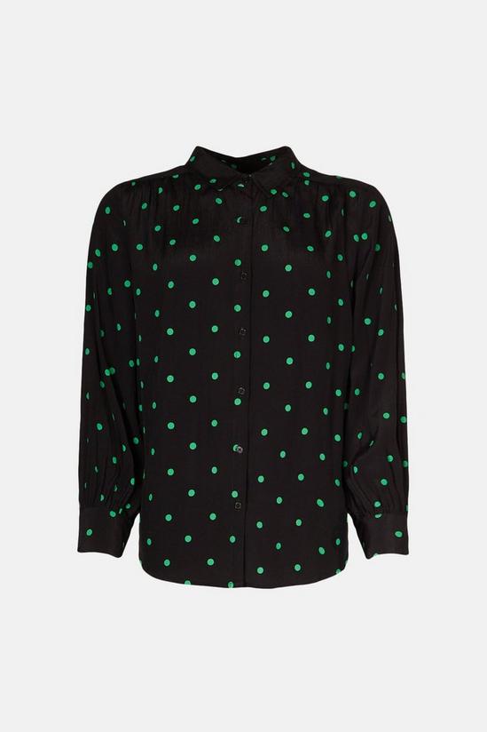 Oasis Printed Ruched Detail Long Sleeve Shirt 4
