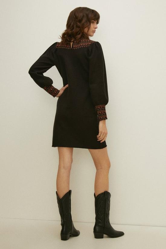 Oasis Fairisle Trim Knitted Dress 3