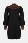 Oasis Fairisle Trim Knitted Dress thumbnail 4