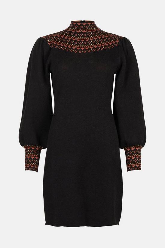 Oasis Fairisle Trim Knitted Dress 4