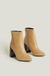 Oasis Snake Textured Heeled Ankle Boot thumbnail 2